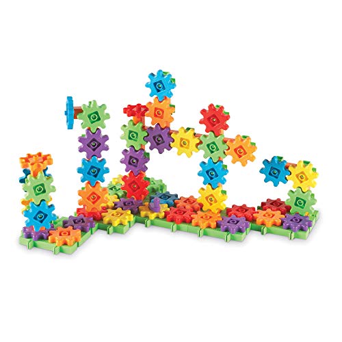 Learning Resources Gears! Gears! Gears! 100-Piece Deluxe Building Set, STEM Construction Toy Set, 100 Pieces, Ages 3+