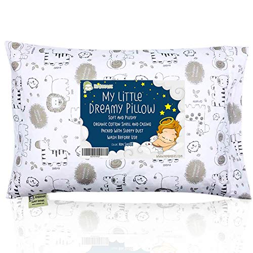 KeaBabies Toddler Pillow With Pillowcase - 13X18 Soft Organic Cotton Baby Pillows For Sleeping - Machine Washable - Toddlers, Kids,
