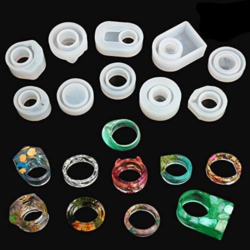 LET'S RESIN Resin Ring Molds 10 Pcs Silicone Jewelry Ring Molds for Epoxy  Resin, UV Resin (17mm,18mm,20mm,21mm)