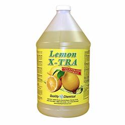 Quality Chemical Lemon X-tra concentrated deodorizer and odor eliminator with pleasant lemon scent.-1 gallon (128 oz.)