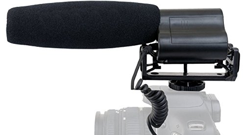 Digital Nc Stereo Microphone (Shotgun) with Windscreen & Dead Cat Wind Muff for Panasonic Lumix & Video (Alternative to Panasonic