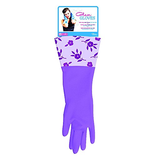 HIC Harold Import Co. Glam Latex Dishwashing Gloves 57524-HIC, assorted colors