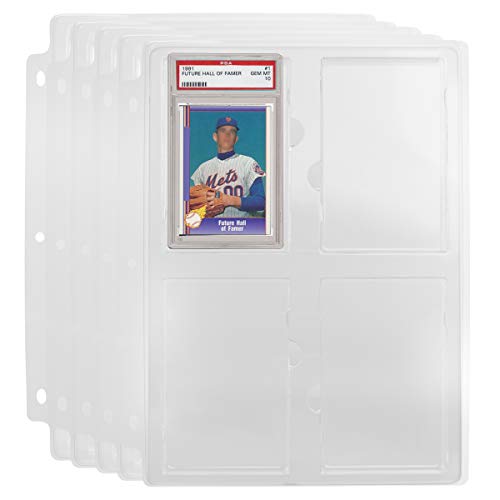 Simply Genius (5 Pack Collectible Cards Storage Tray Holder Fits Sports Cards in Slabs Graded by PSA and Trading Cards for 3