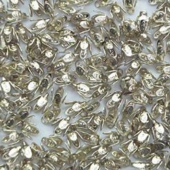 BeadExplosion Small Leaf Bell Caps Bails 5mm Silver Tone Four Prong. Pk/100