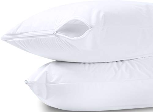 Utopia Bedding Waterproof Zippered Pillow Encasement â€“ Pillow Protectors Jersey - 20 x 28 Inches - Bed Bug Proof (Pack of