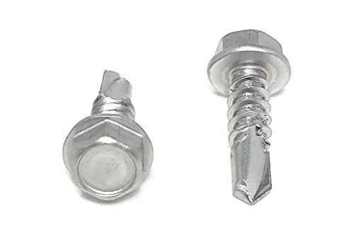 FASTENERCART .COM #12x3/4 Stainless Steel Hex Washer Head Self Drilling Tapping TEK Screw (410 Stainless Steel) 100 Pieces 12x3/4