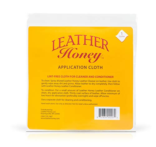 Leather Honey Leather Conditioner Lint-Free Application Cloth: Microfiber Cloth for use Leather Conditioner and Leather