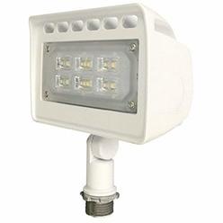 Morris 71337 LED ECO-Floodlight with 1/2" Adjustable Knuckle, 10W, 3000 K, 983 lm, White