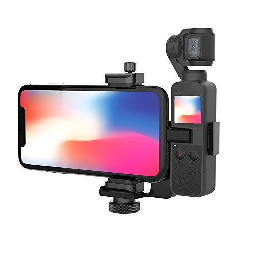 Smatree OSMO Pocket Phone Holder Set Expansion Accessories with 1/4â€Thread Screw Compatible with DJI OSMO Pocket and