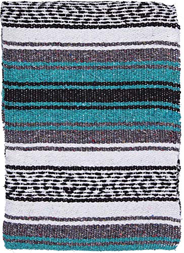 El Paso Designs Mexican Yoga Blanket Colorful 51in x 74in Studio Mexican Falsa Blanket Ideal for Yoga, Camping, Picnic, Beach