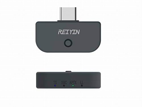 Reiyin WT-03 Type-C Bluetooth 5.0 Audio Music Transmitter aptX Low Latency Wireless Game Voice Chat Adapter for Laptop Phone