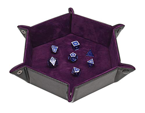 Forged Dice Co. Dice Tray Portable Folding Dice Rolling Tray for use as DND Dice Tray D&D Dice Tray or Dice Game 6.5 Inch