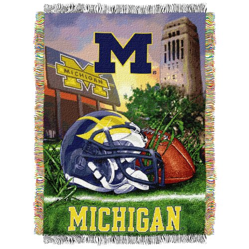 The Northwest Group Michigan Wolverines "Home Field Advantage" Woven Tapestry Throw Blanket, 48" x 60"