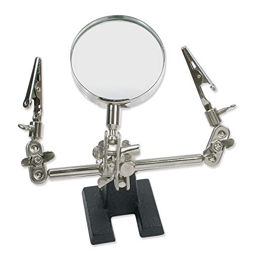 Beadsmith The Beadsmith 3HAND04 Third Hand W/Alligator Clips & Magnifier, Silver