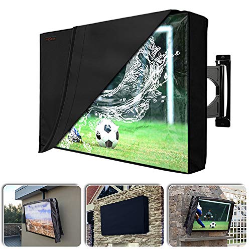 Homeya Outdoor TV Cover with Scratch Resistant Liner, Homeya Outside Waterproof Weatherproof Dust Resistant Slim Fit Television LED