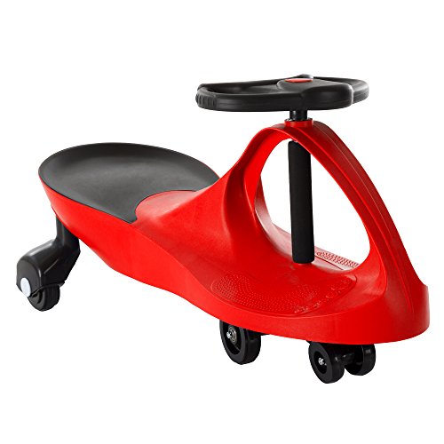 Lil' Rider Ride On Car, No Batteries, Gears or Pedals, Uses Twist, Turn, Wiggle Movement to Steer Zigzag Car-Red, for Toddlers, Kids, 2