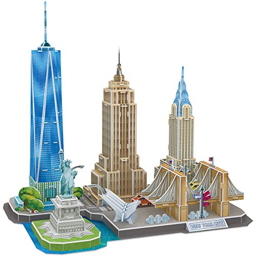 CubicFun 3D Puzzles for Adults Newyork Cityline Architecture Building Model Kits Collection Toys Gift Keepsake for Men and