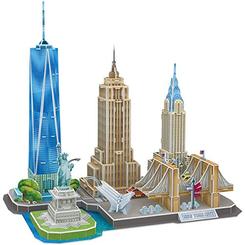 CubicFun 3D Puzzles for Kids Ages 8-10 Arts Crafts for Kids Ages 8-12 New York Cityline 3D Architecture Crafts for Girls Ages 8-12, Toys