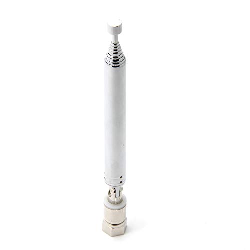 Ancable FM Radio Antenna, Ancable Indoor FM Telescopic Antenna 75 Ohm F Type Male Plug Connector with Adapter for Table Top Radio