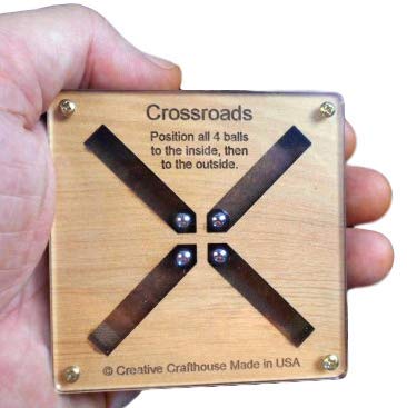 Creative Crafthouse Crossroads Puzzle â€“ Position Balls to The Inside Then to The Outside of The X