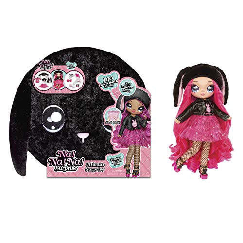 MGA Entertainment Na! Na! Na! Surprise Ultimate Surprise Black Bunny with New Taller Doll and 100+ Mix & Match Looks, 11
