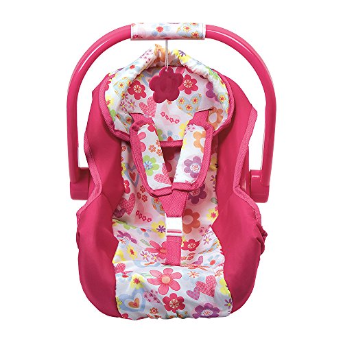 Adora Dolls Adora Baby Doll Car Seat in Pink Flower Print for Baby Dolls up to 20