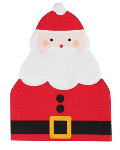 Juvale Santa Claus Paper Napkins for Christmas Party (4.6 x 6.25 In, 50 Pack)