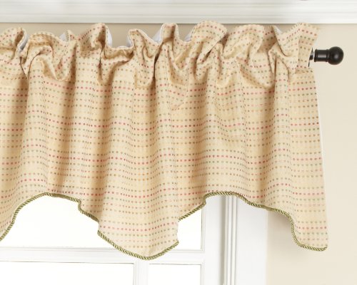 Style Master Stylemaster Tyler Lined Scalloped Valance with Cording, Spring, 50 by 17-Inch