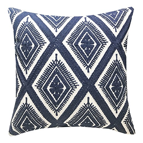 SLOW COW Cotton Embroidery Cushion Cover Decorative Throw Pillow Cover Geometric Invisible Zipper Pillow Cover for Living