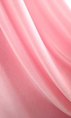SAL TEX FABRICS, Pink Stretch Velvet Fabric, Sells by The Yard Pink Color