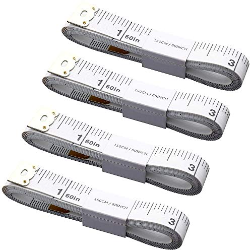 SAYALAND Measuring Tape for Body Measurements, [4 PCS] Premium Tape Measure for Body Measuring, Soft Tailor Measuring Tape for Sewing,