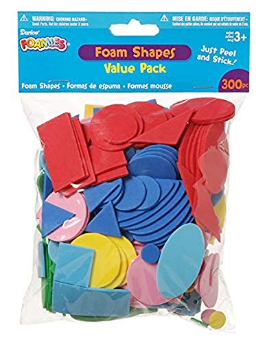 Darice Geometric-Bright Colors-Assorted Foamies Shapes