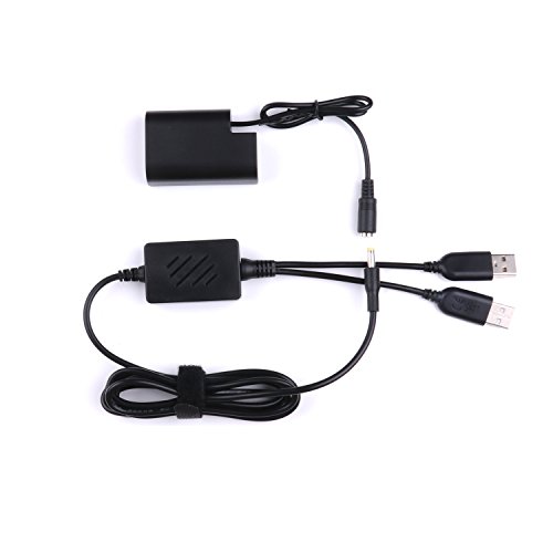 Echpow DMW-DCC12 USB Power Cable Replace of DMW-AC8 AC Adpater kit, DMW-DCC12 DC Coupler DMW-BLF19 External Dummy Battery for