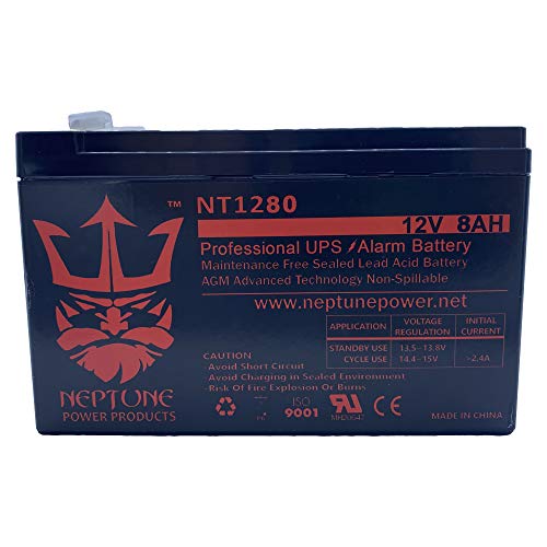 Neptune Power Products 12V 8Ah UPS Battery Replaces 7Ah 28W BB Battery SH1228W by Neptune