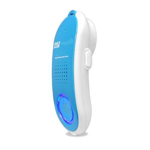 Pyle Portable Wireless Waterproof Handset Speaker - Bluetooth Compatible Rechargeable Battery Powered Shower Outdoor Loud Speaker