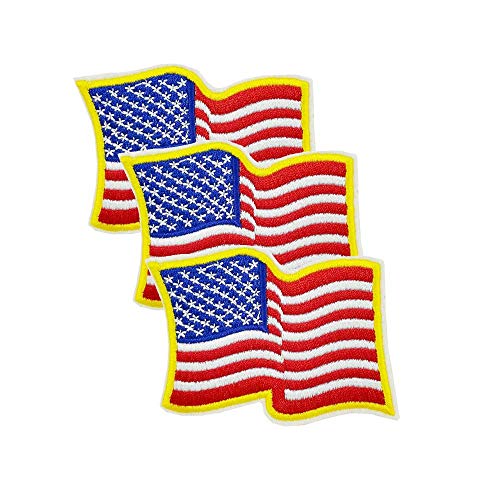 Cute-Patch American Flag Embroidered Iron On Patch US Flag Independence Day Shirt DIY
