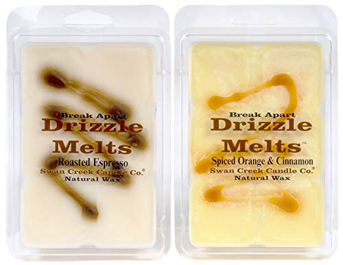 Swan Creek Candle Swan Creek Natural Wax Drizzle Melts - Coffee Lover Set - 2 Pack (Roasted Espresso and Spiced Orange & Cinnamon)