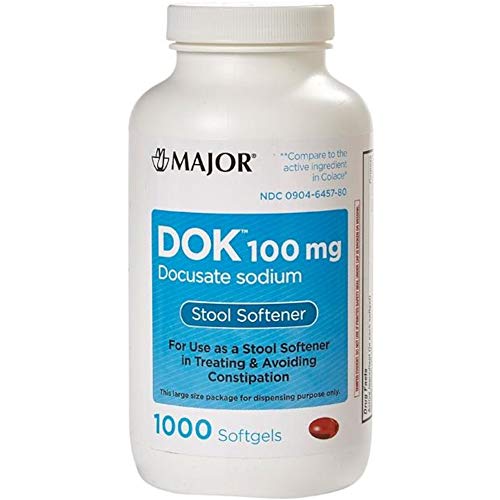 DOK Stool Softener 100 Mg 1000 Tablets by DOK