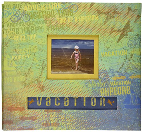 K&Company Happy Trails Postbound Album, 12-Inch-by-12-Inch, Vacation