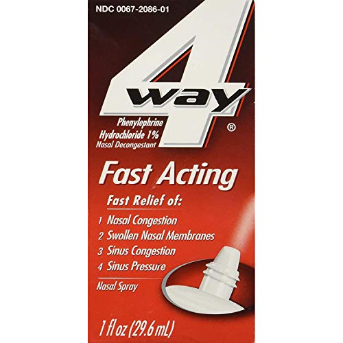 4-Way 4 Way Fast Acting Nasal Spray - 1 oz, Pack of 5