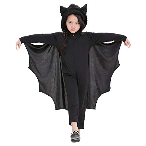 Lmyove Meeyou Kids Unisex Vampire Bat Costume (10-12) Black