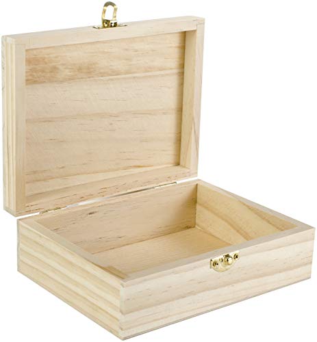 Darice Rectangle Wood Box, 7.125" x 5.5" x 2.5", Natural
