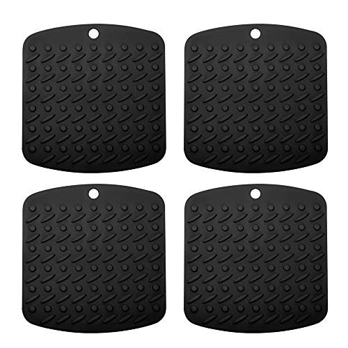 Aibrisk Silicone Pot Holders, Silicone Hot Pads for Kitchen,Spoon Rest Garlic Peeler Non Slip, Heat Resistant Trivets for Hot