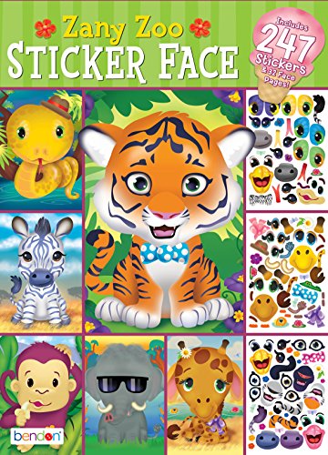 Bendon Zany Zoo Create-A-Face Sticker Pad 42424