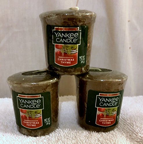 Yankee Candle New Lot of 3 Christmas Thyme Sampler Votives