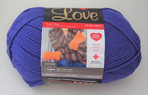 Red Heart RED HEART E400B-1530 With Love yarn, Violet
