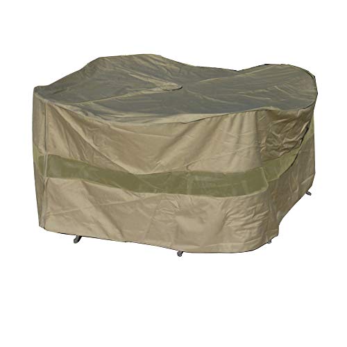 Formosa Covers Patio Set Cover 70" Dia. x 30" H, Fits Round or Square Table Set, Center Hole for Umbrella