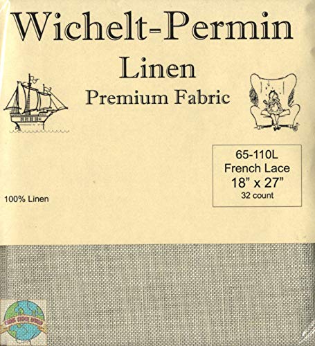 Wichelt-Permin Premium Linen Cross Stitch Fabric 18" x 27" French Lace 32 Count