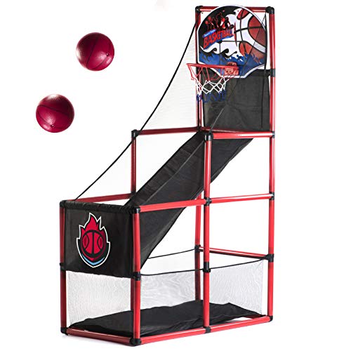 Happy Dueks Arcade Basketball Hoop Game by BestKidBall â€“ Basement Toys â€“ Basketball Hoop for Kids â€“ Basketball Game with Hoop