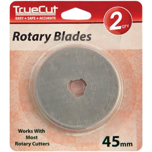 Grace Company TrueCut Rotary Cutter Replacement Blades, 45mm, 2/Pack